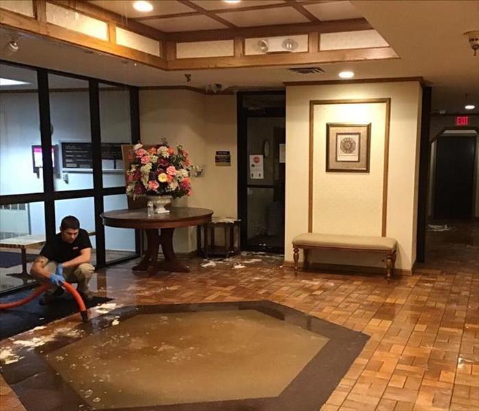 lobby water cleanup